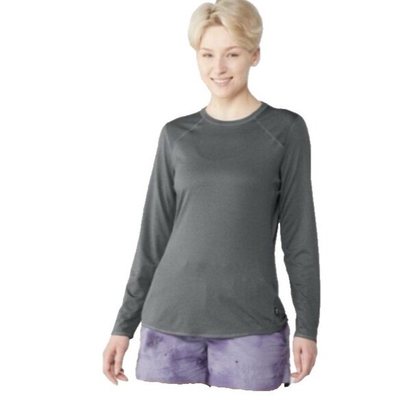 REI Co-Op Women's L Lightweight Base Layer Crew Long Sleeve Top Gray - Picture 1 of 7
